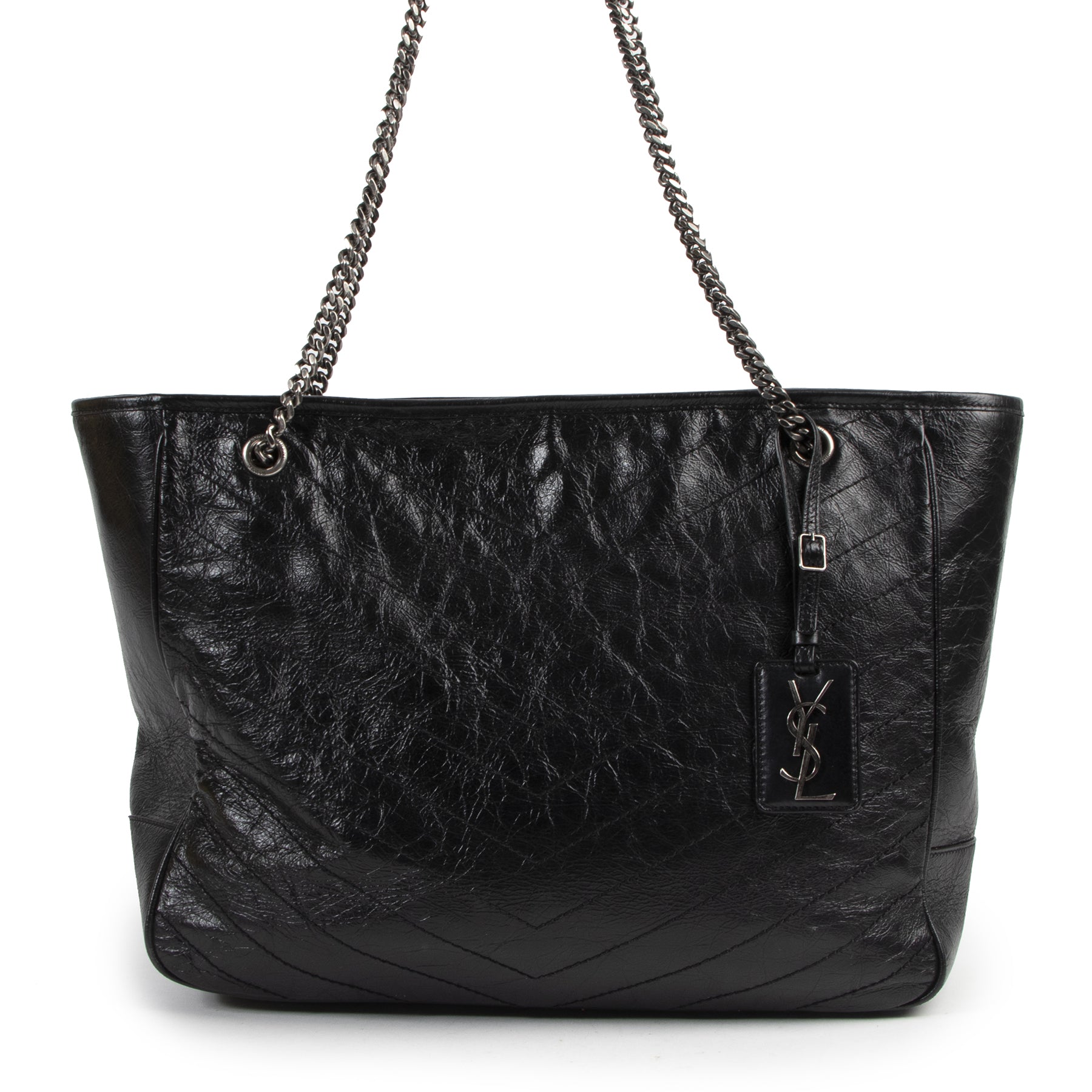 Saint Laurent Black Niki Quilted Leather Tote Bag aan de beste prijs bij Labellov tweedehands