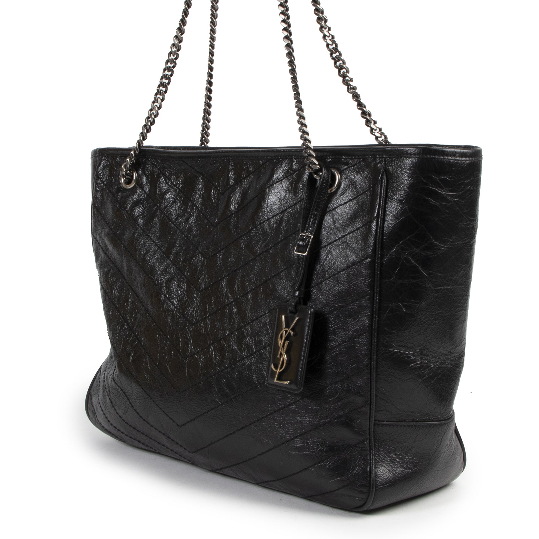 Saint Laurent Black Niki Quilted Leather Tote Bag kopen en verkopen aan de beste prijs