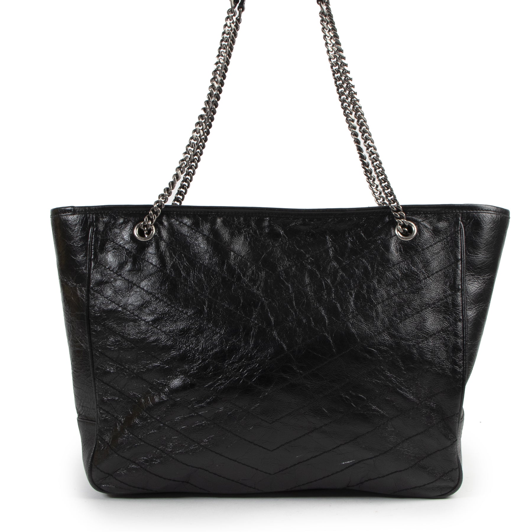 Saint Laurent Black Niki Quilted Leather Tote Bag