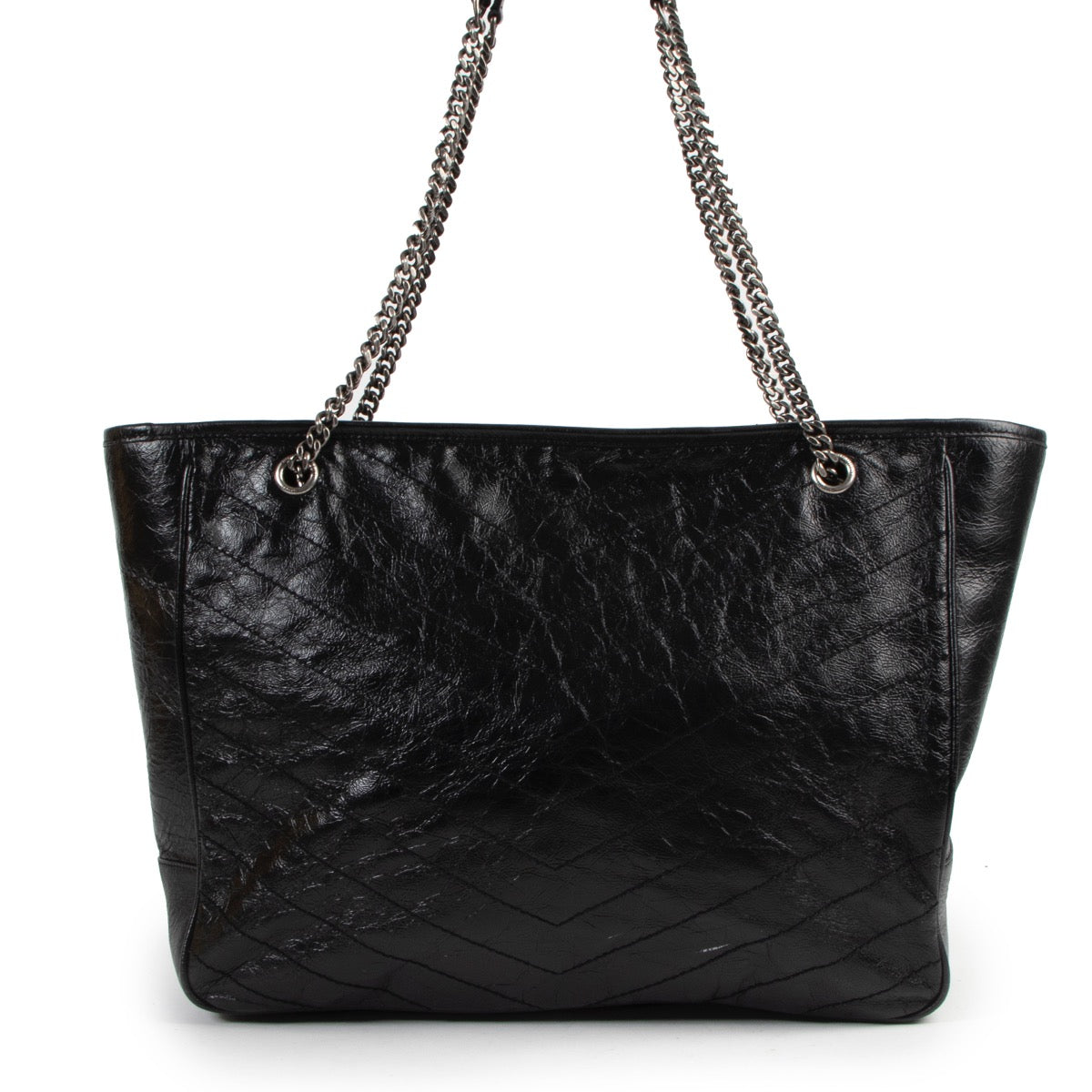 Shop safe online 100% authentic second hand Saint Laurent Black Niki Quilted Leather Tote Bag in very good condition at Labellov in Antwerp.