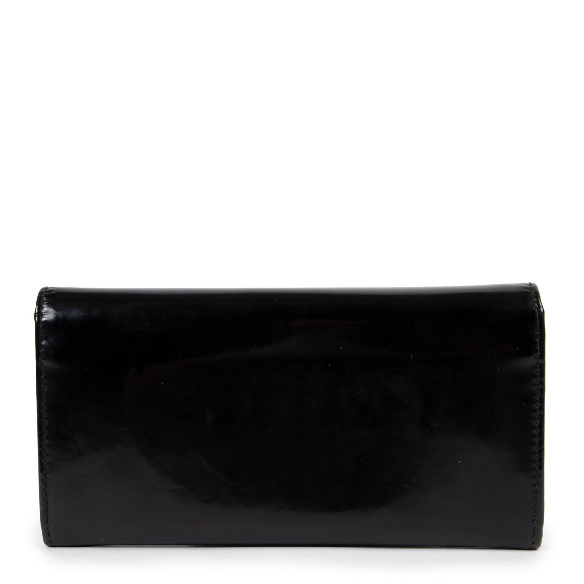 Balenciaga Black Patent Leather City Wallet
