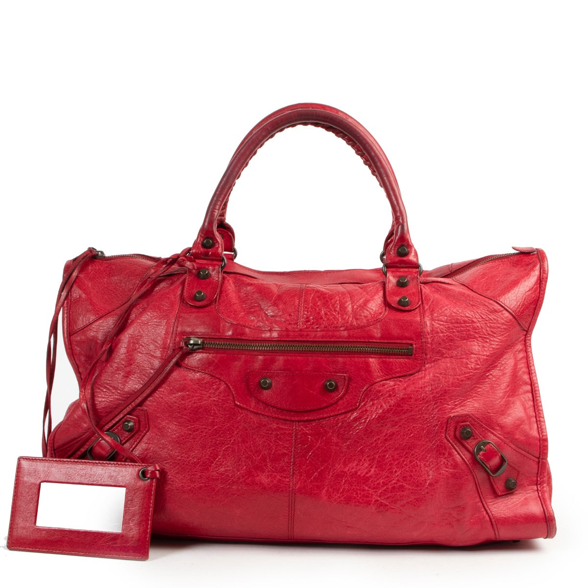 Balenciaga Red Arena Classic Work Bag