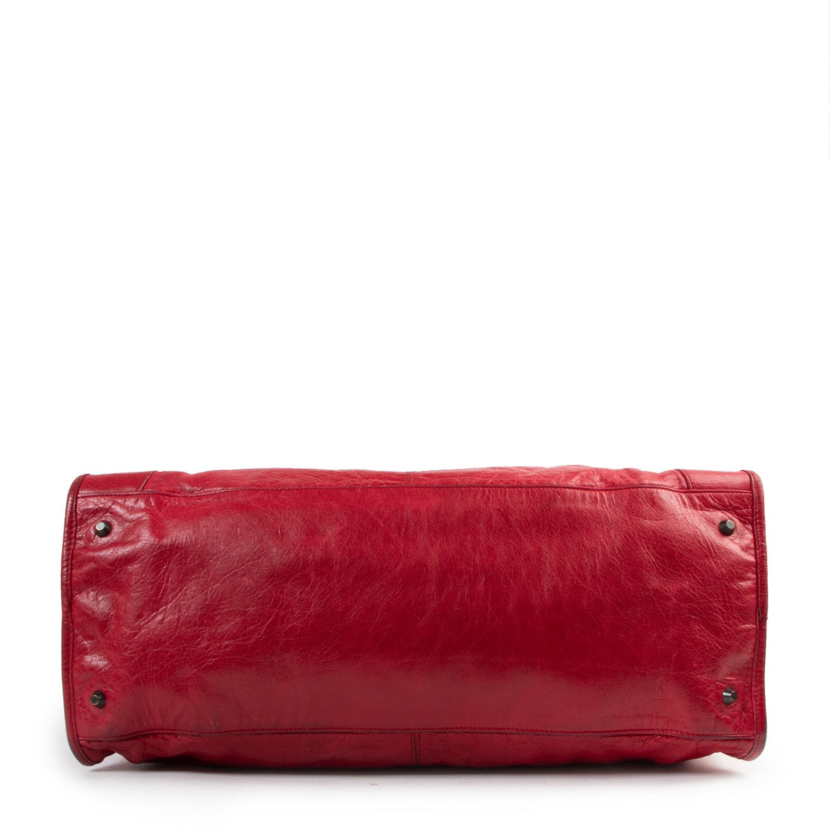 Balenciaga Red Agneau Classic Work Bag