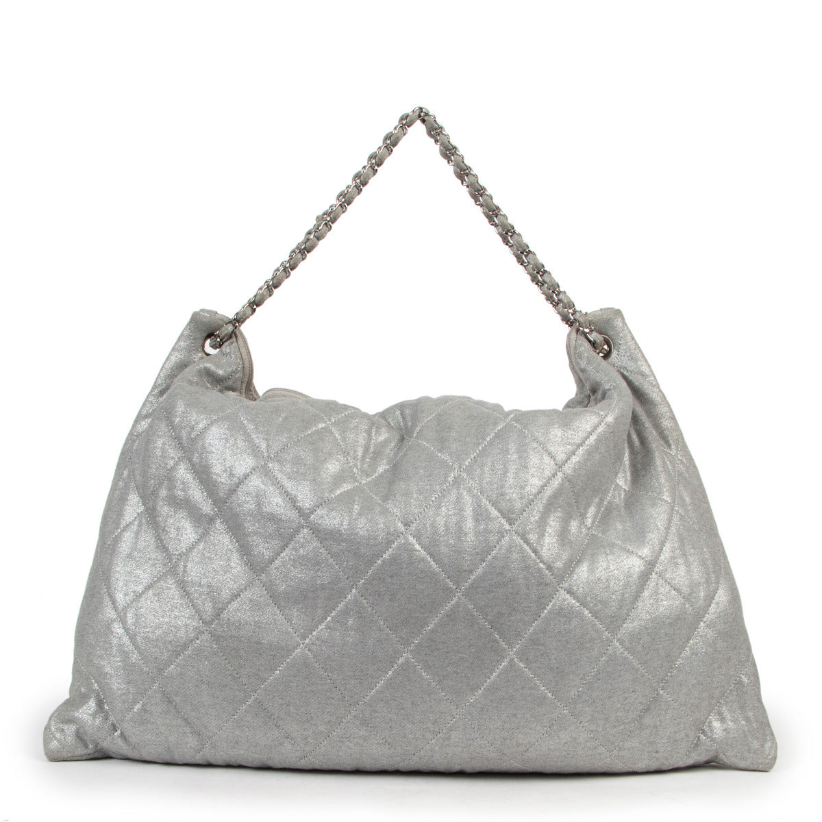 Chanel Cruise 2008 Runway Silver & Red LA Shoulder Bag
