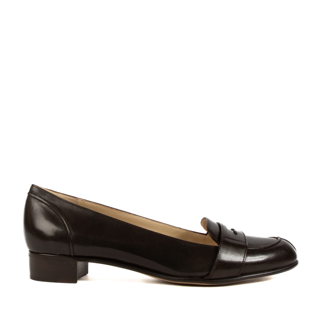 Gucci Brown Nappa Leather Loafer Flats - Size 36