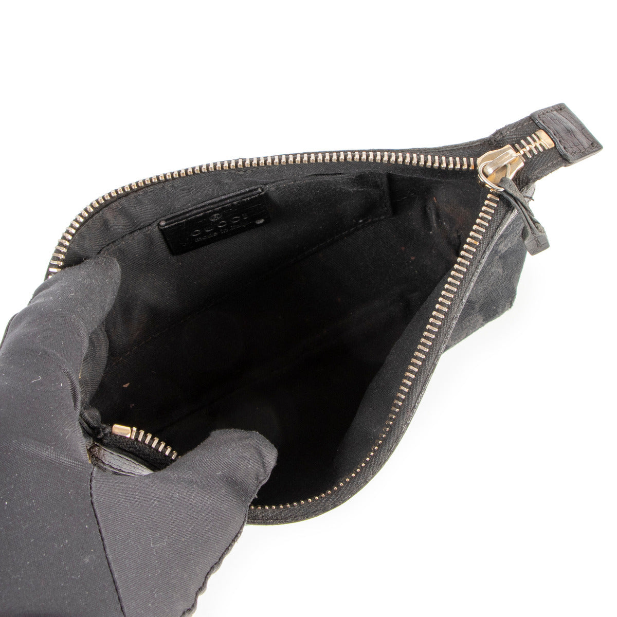 Gucci Zwarte GG Canvas Hanger Clutch