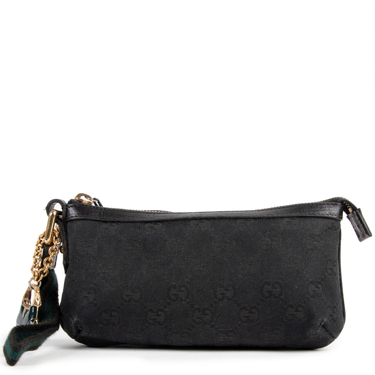 Gucci Zwarte GG Canvas Hanger Clutch