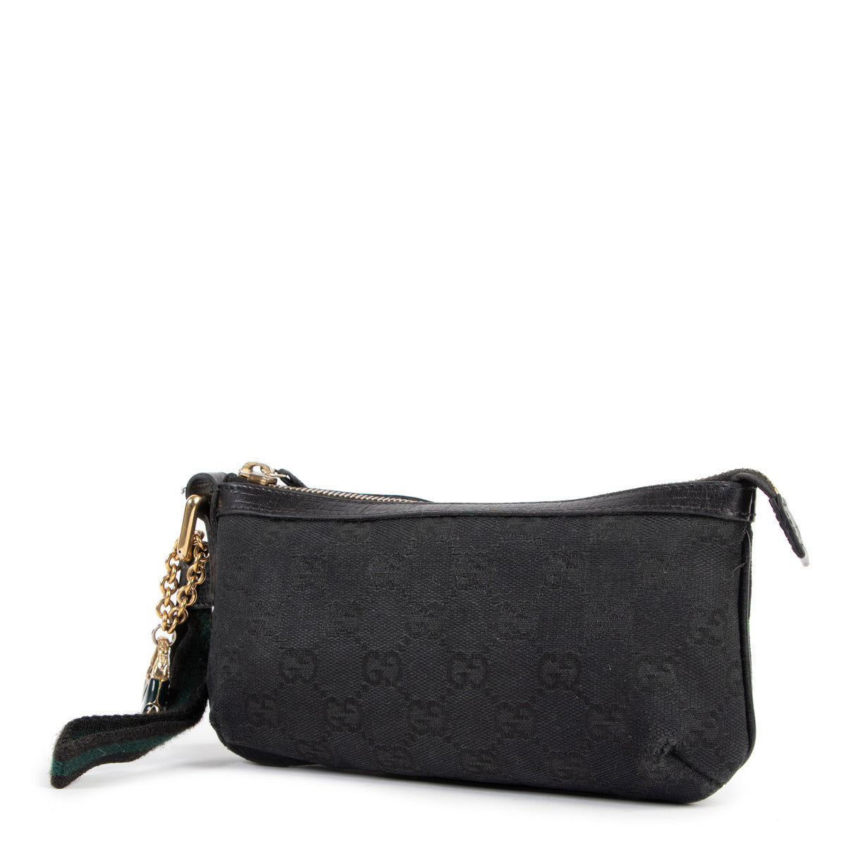 Gucci Zwarte GG Canvas Hanger Clutch