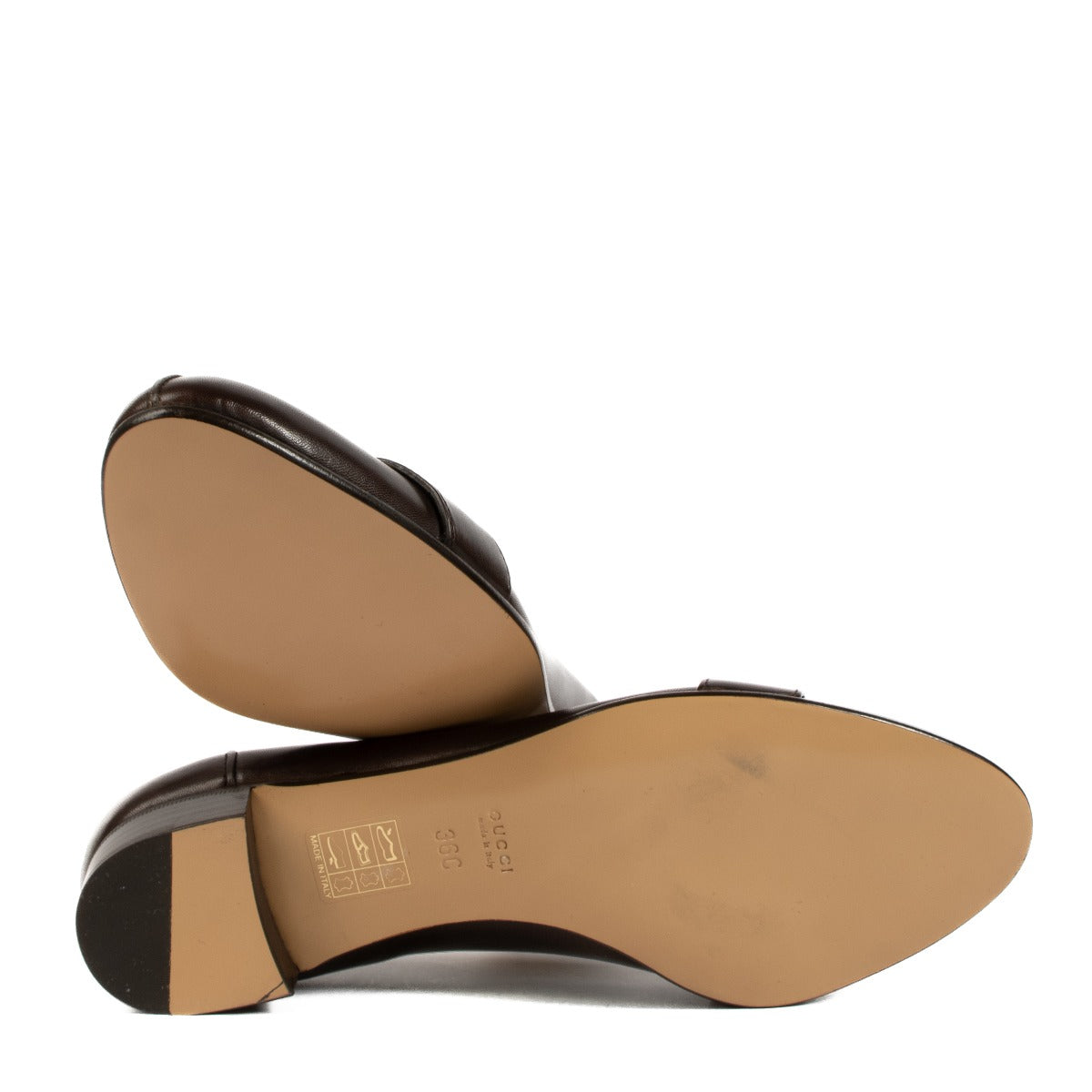 Gucci Bruine Nappa Leren Instappers - Maat 36