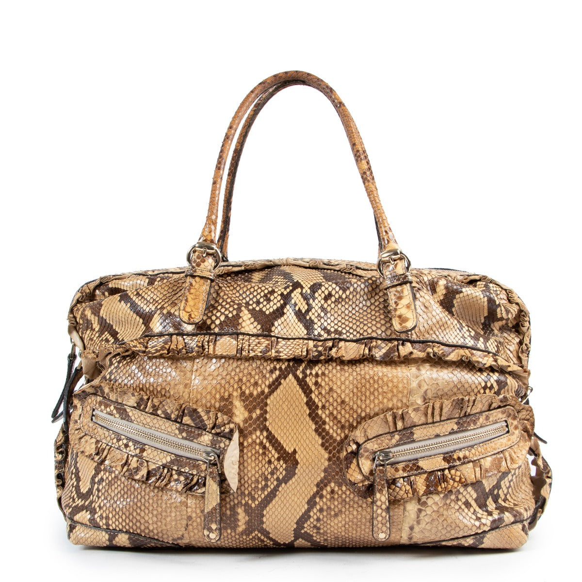 Buy in very good condition a Gucci Beige Python Shoulder Bag