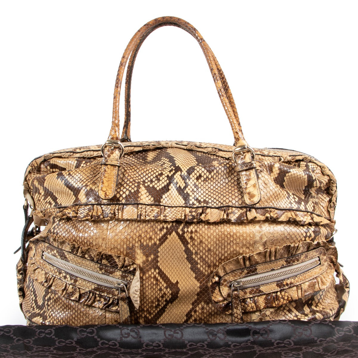Gucci Beige Python Shoulder Bag on Labellov, Worldwide Shipping