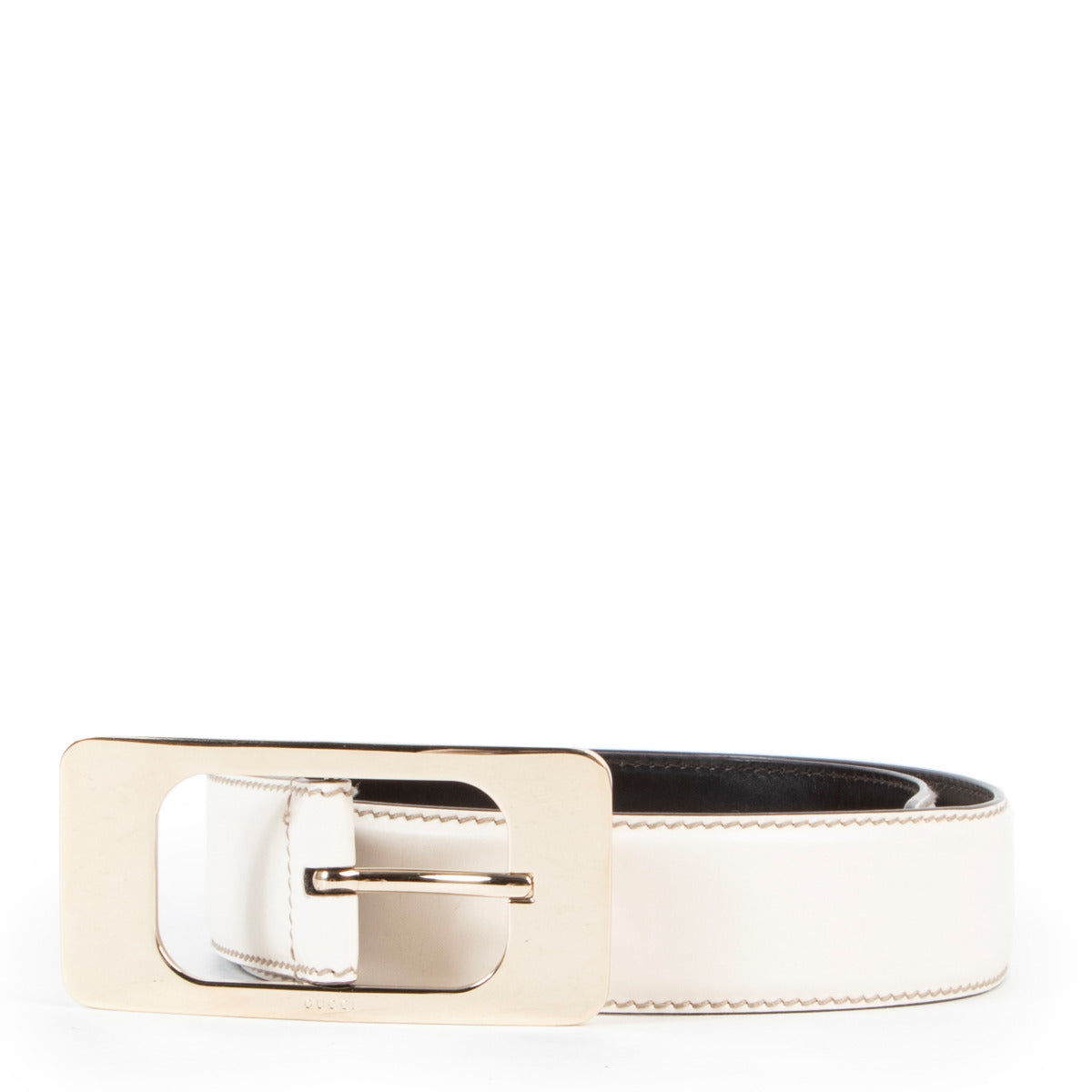 Gucci White Beige Belt - size 80