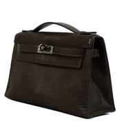 Hermès Kelly Mini Pochette Cocoan Matte Lizard Ruthenium Hardware