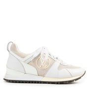 Shop safe online authentic second hand Louis Vuitton White Run Away Sneakers in Size 36,5 at the right price at Labellov.com.
