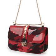 Valentino Garavani Red Camo Medium Glam Lock Rockstud Bag for the best price on sale at Labellov luxury boutique in Antwerp
