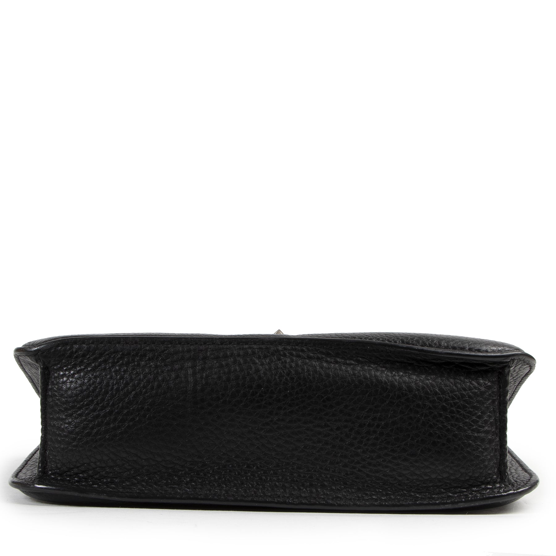 Authentic secondhand Valentino Garavani Black Soft Grain Leather Rockstud Glam Lock Medium Flap Bag designer bags fashion luxury vintage webshop safe secure online shopping