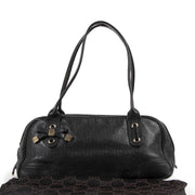 Authentic secondhand Gucci Black Princy GG Leather Mini Boston Bag designer bags fashion luxury vintage webshop safe secure online shopping
