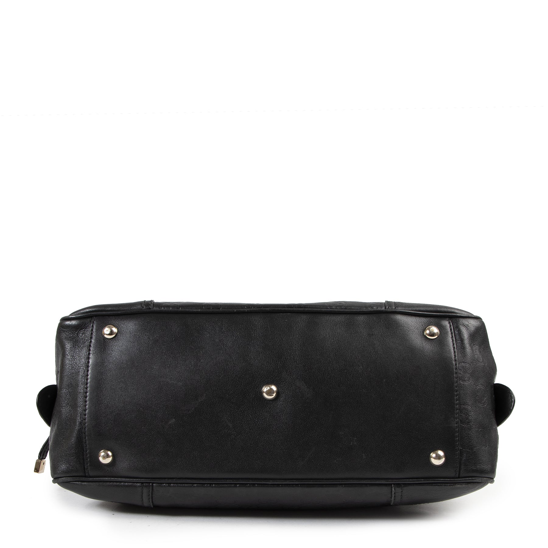 Authentic secondhand Gucci Black Princy GG Leather Mini Boston Bag designer bags fashion luxury vintage webshop safe secure online shopping