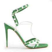 Authentieke Tweedehands Valentino Garavani Peppermint Green Rockstud Sandals - size 40 juiste prijs veilig online shoppen luxe merken webshop winkelen Antwerpen België mode fashion