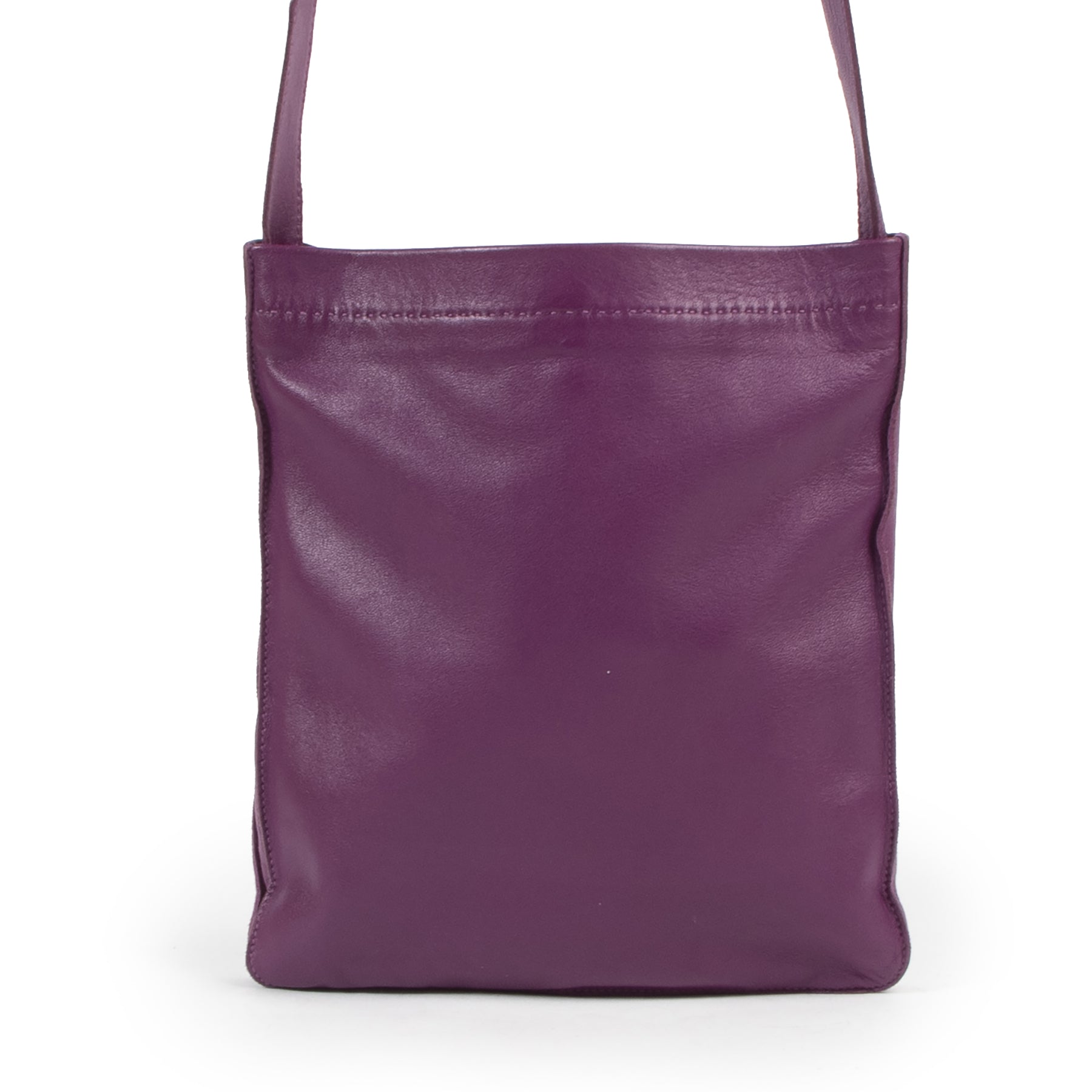 Authentieke Tweedehands Hermès Purple Clou De Selle Leather Crossbody Bag juiste prijs veilig online shoppen luxe merken webshop winkelen Antwerpen België mode fashion