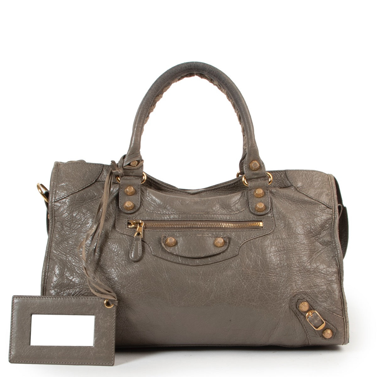 Shop safe online authentic Balenciaga Grey Classic City Top Handle Bag at Labellov.com.