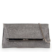 Jimmy Choo Silver Clutch in very good condition on Labellov designer site for vintage 2nd hand goods