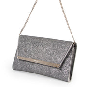 Jimmy Choo Silver Clutch in very good condition on Labellov designer site for vintage 2nd hand goods