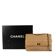 Chanel Beige 2.55 Lambskin Leather Shoulder Bag