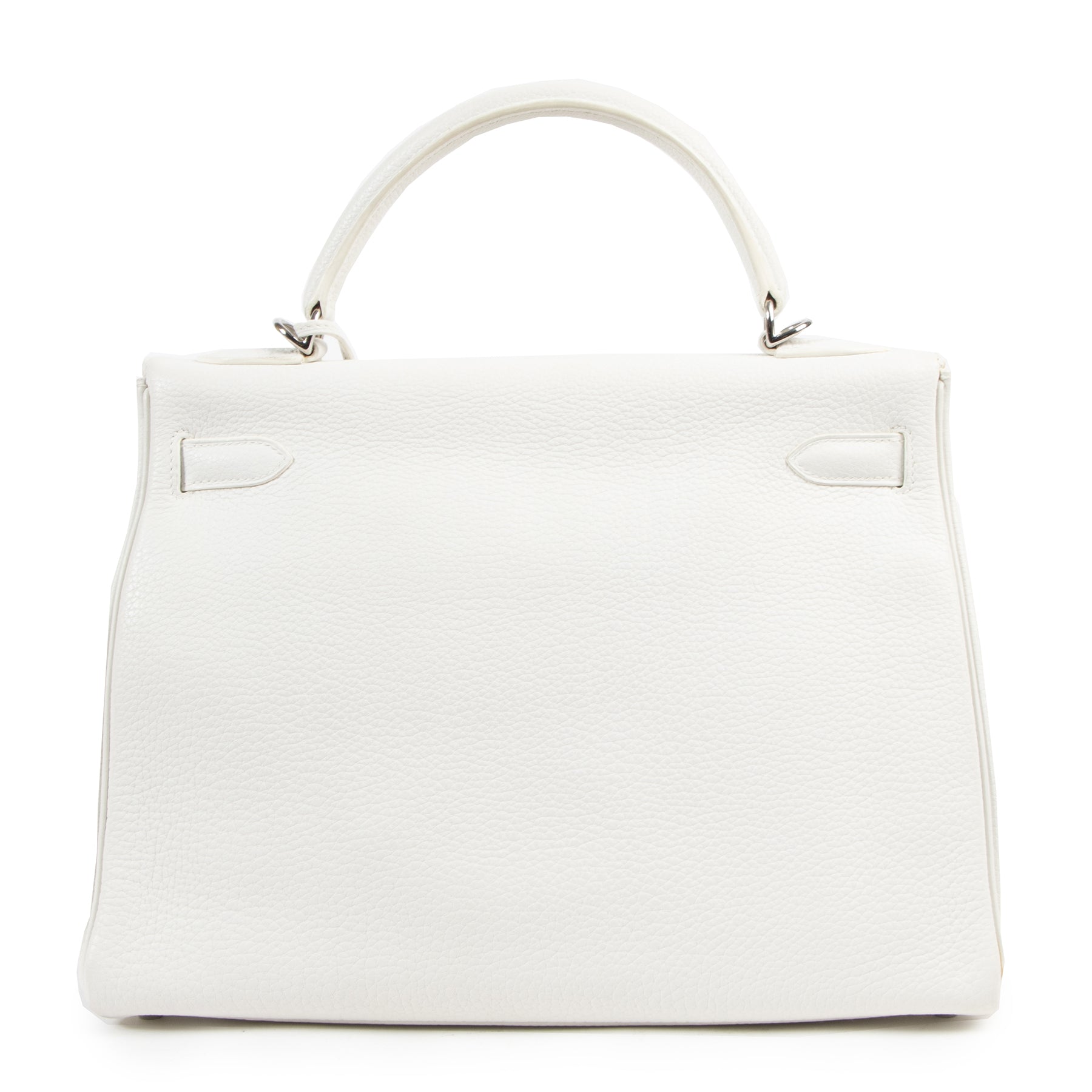 Authentic secondhand Hermès Kelly 28 Blanc PHW designer bags Hermès bag fashion luxury vintage webshop safe secure online shopping