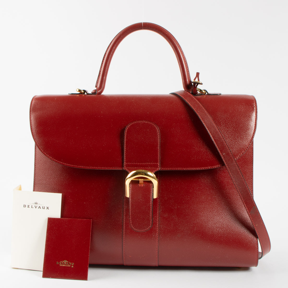 Shop the 100% authentic Delvaux Rosso Jumping Amethyste Briefcase second hand on Labellov.com!