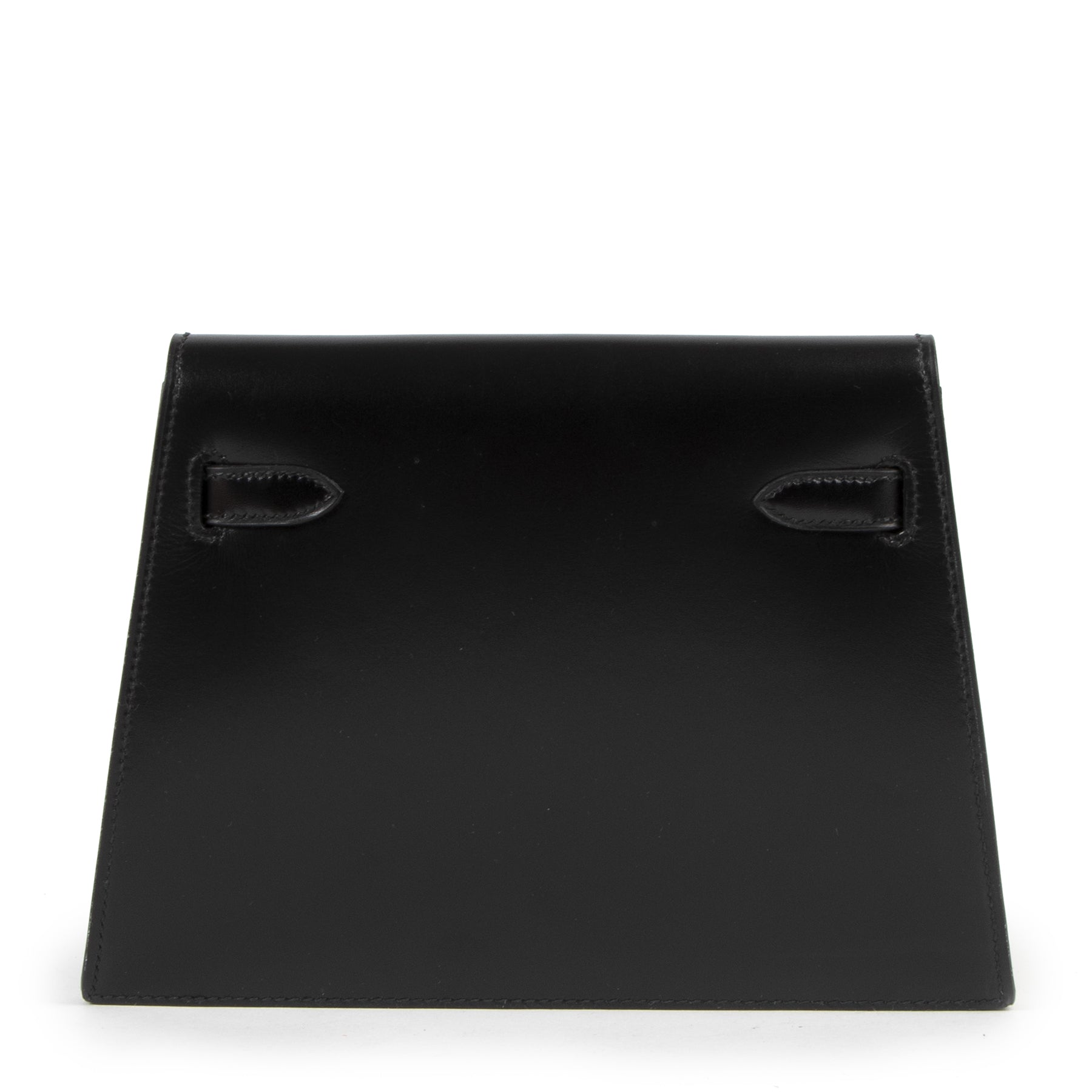 Buy an authentic second hand Hermès Black Box Calf Vintage Kelly Clutch at Labellov