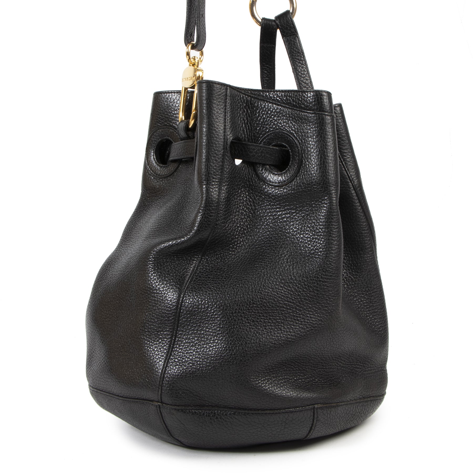 Delvaux Black Bucket Bag