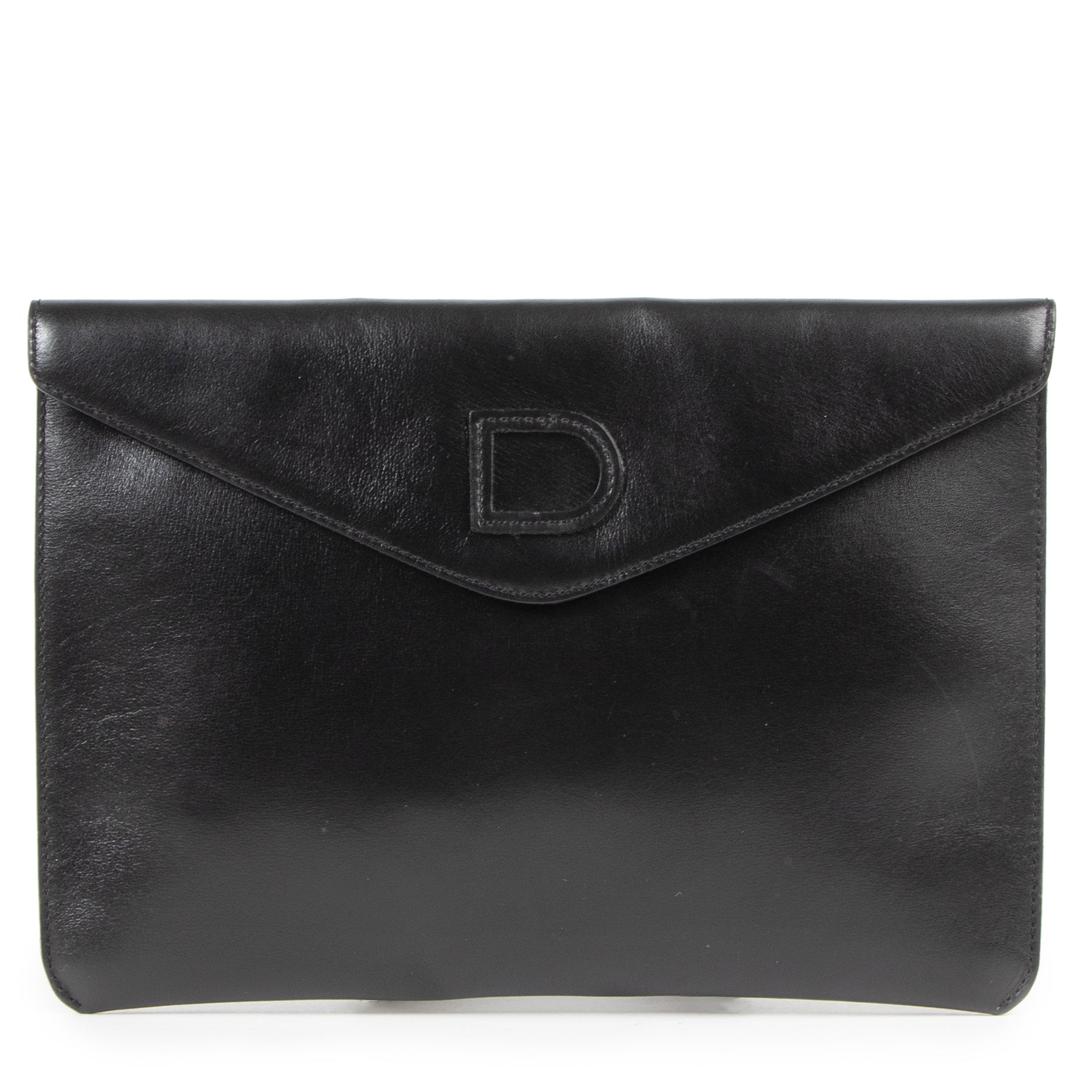 Delvaux Black Enveloppe Clutch