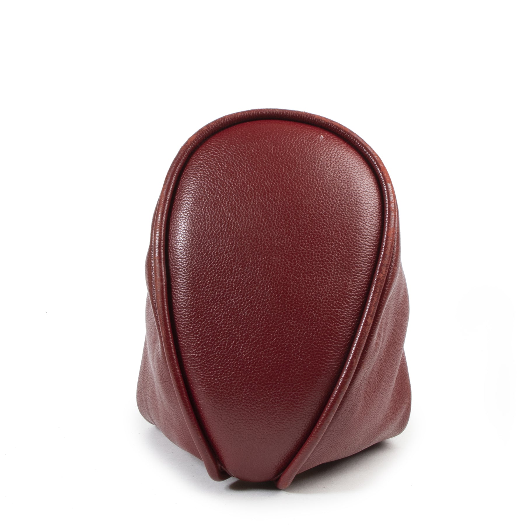 Deux De Delvaux Red Leather Bucket Bag