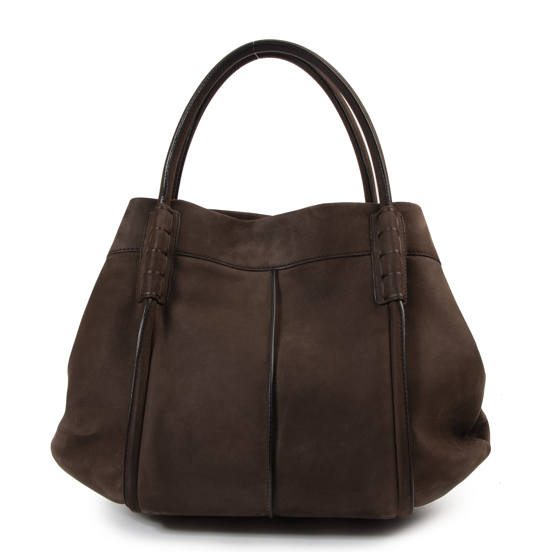 Tod's Brown Nubuck Leather Shopping Tote