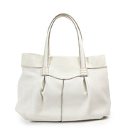 Tod's Cream Leather Tote Bag aan de beste prijs bij Labellov