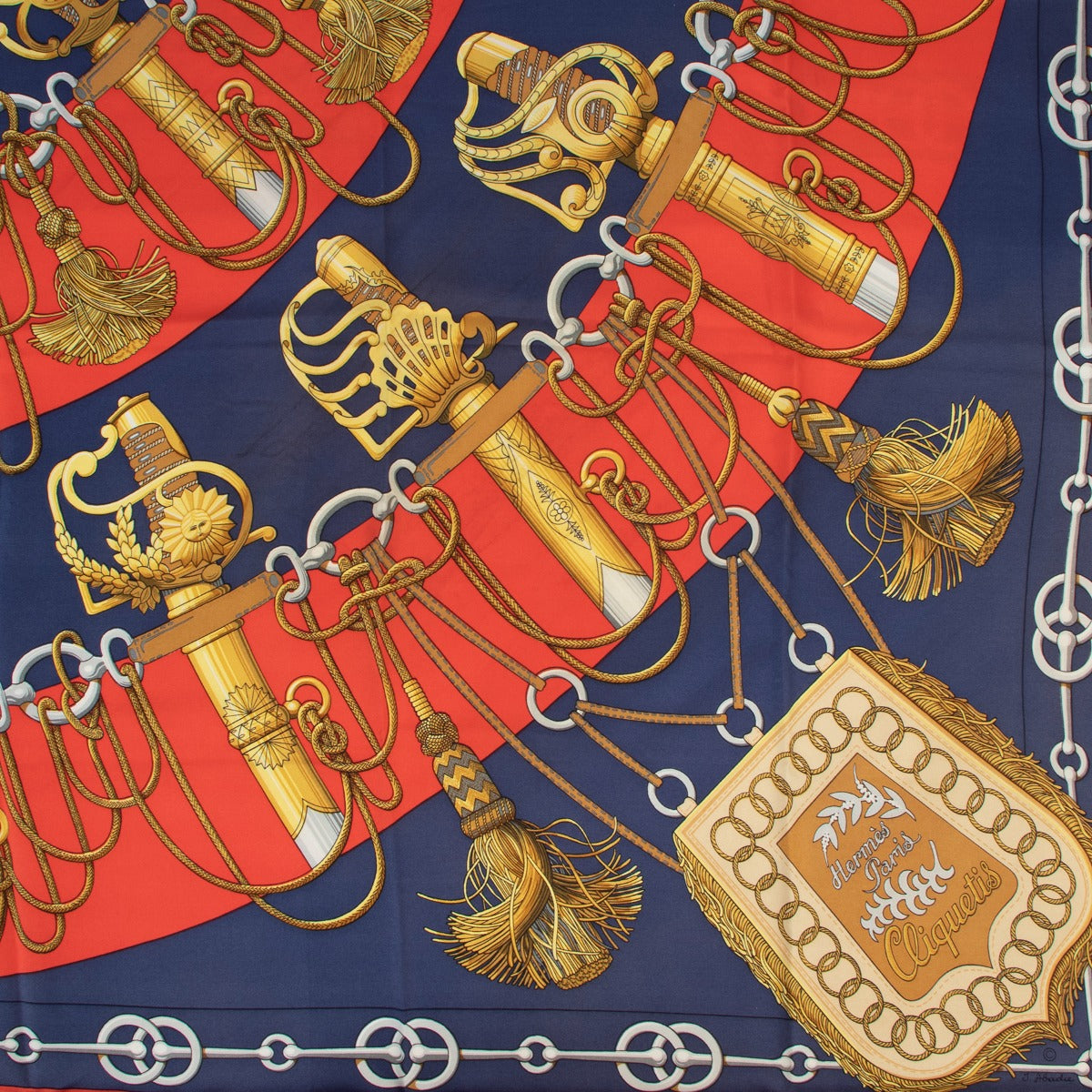 Hermès Paris Cliquetis Silk Carré Scarf now ready to be bought at Labellov Luxury, online or in our showroom