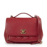 Authentic secondhand Chanel Red Caviar Quilted Business Affinity Flap Bag designer bags fashion luxury vintage webshop safe secure online shopping