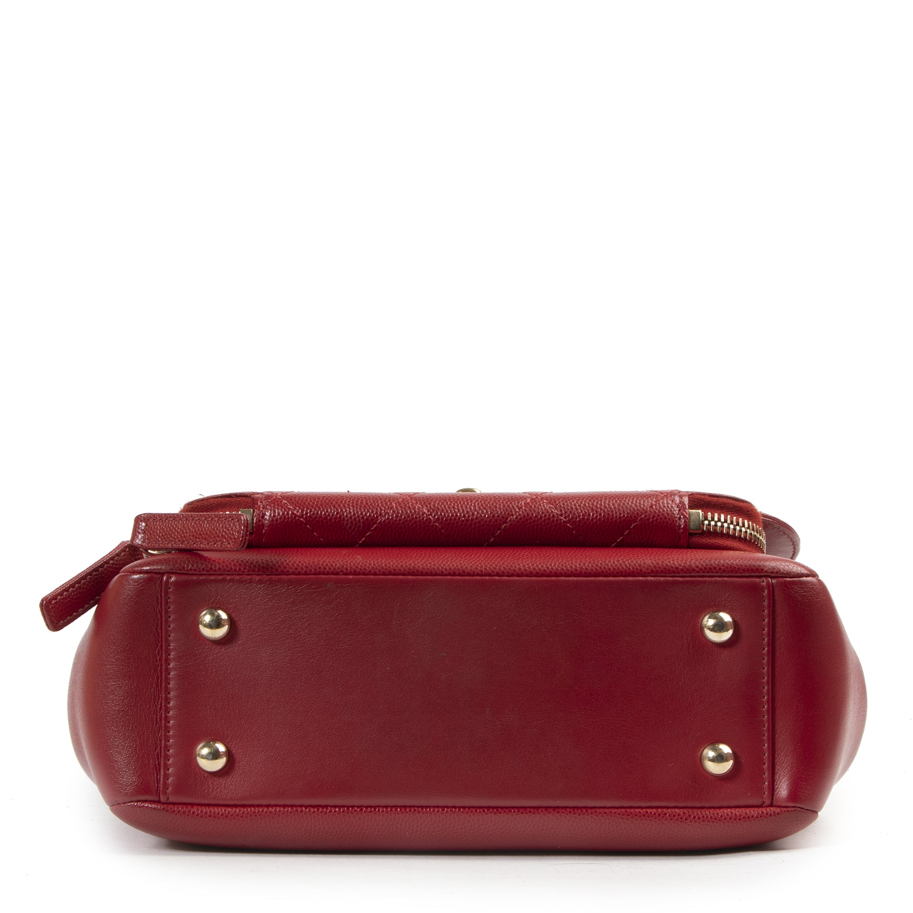Authentieke Tweedehands Chanel Red Caviar Quilted Business Affinity Flap Bag juiste prijs veilig online shoppen luxe merken webshop winkelen Antwerpen België mode fashion