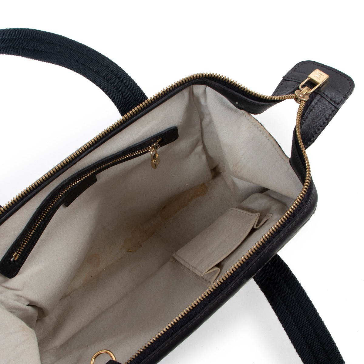 Louis Vuitton Mini Lin Josephine Navy Blue Top Handle