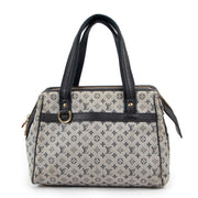 Louis Vuitton Mini Lin Josephine Navy Blue Top Handle, Louis Vuitton Josephine Bag, Louis Vuitton
