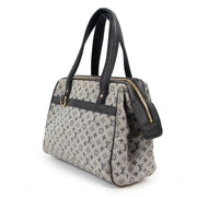 Louis Vuitton Mini Lin Josephine Navy Blue Top Handle, Louis Vuitton Josephine Bag, Louis Vuitton