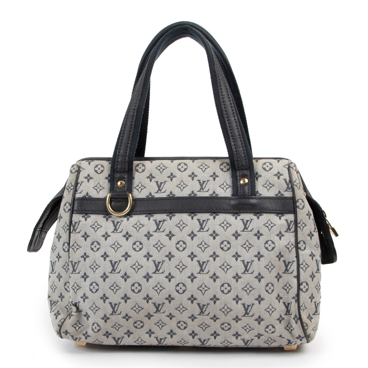 Louis Vuitton Mini Lin Josephine Navy Blue Top Handle