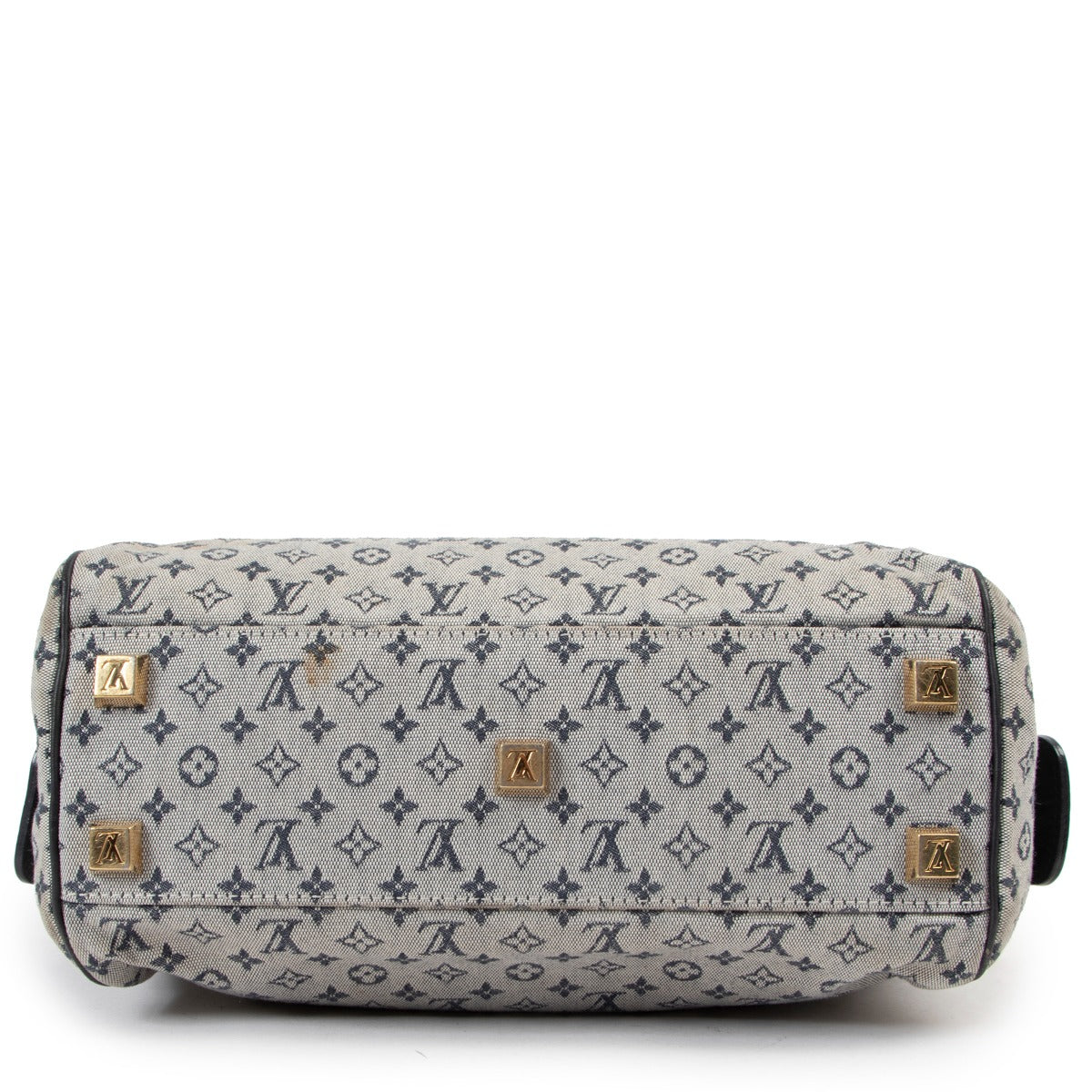Louis Vuitton Mini Lin Josephine Navy Blue Top Handle