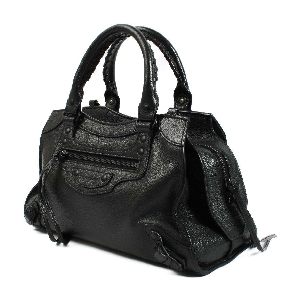 Sac porté épaule Balenciaga Neo City petit format tout noir