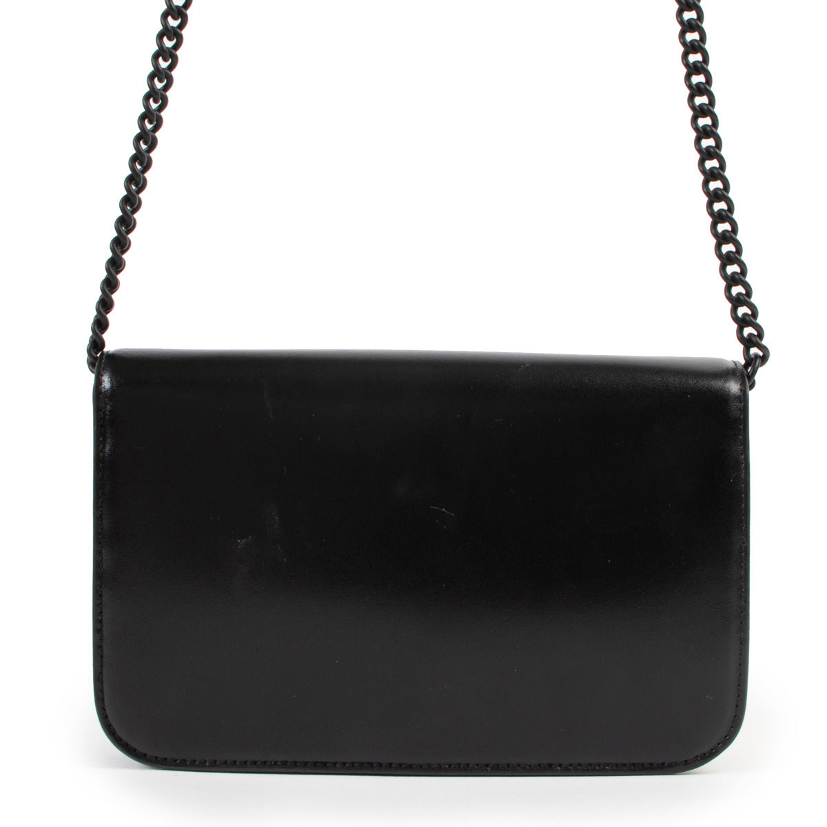 Balenciaga Black B Wallet on Chain Crossbody