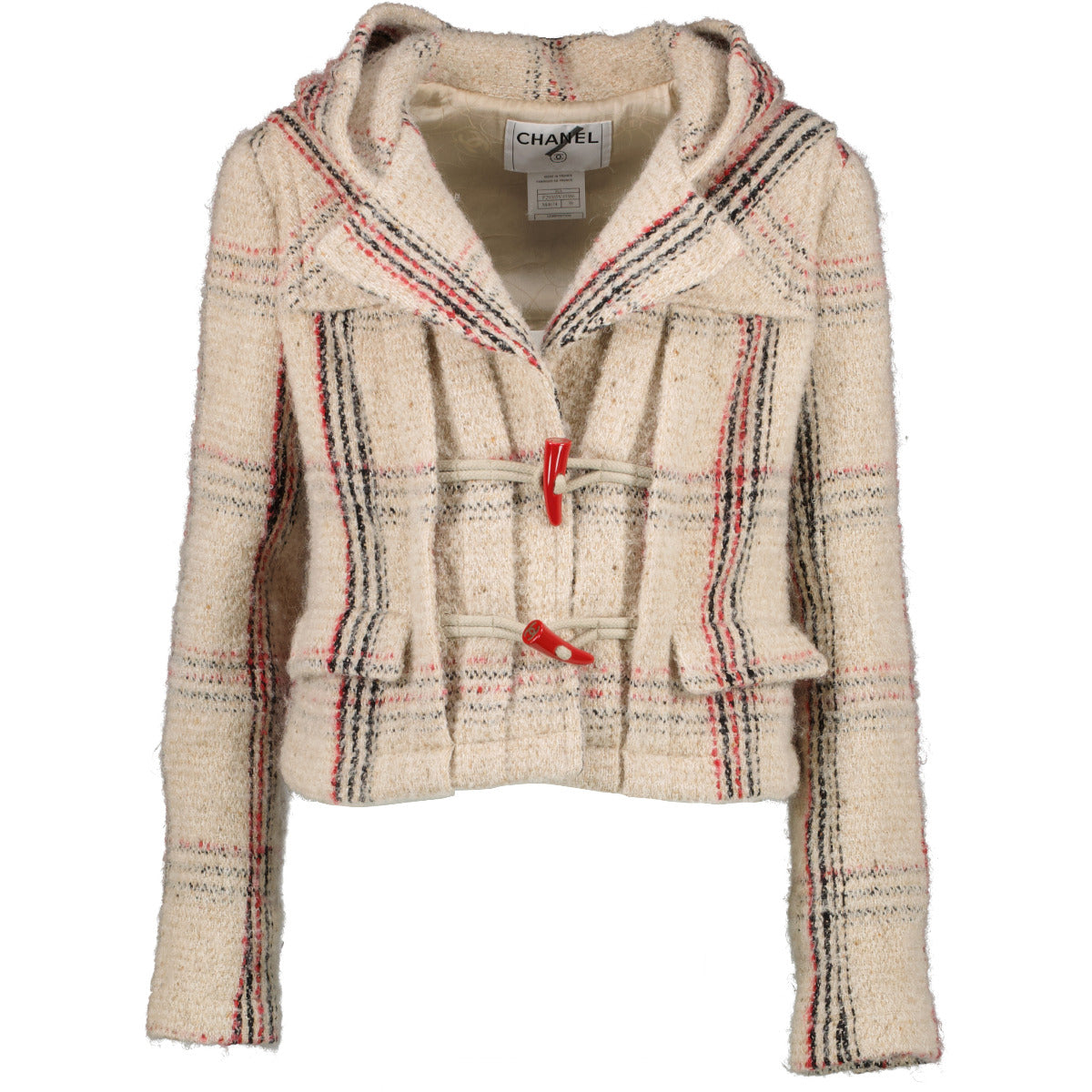 Chanel 06A Frosted Wool Tweed Duffle Coat