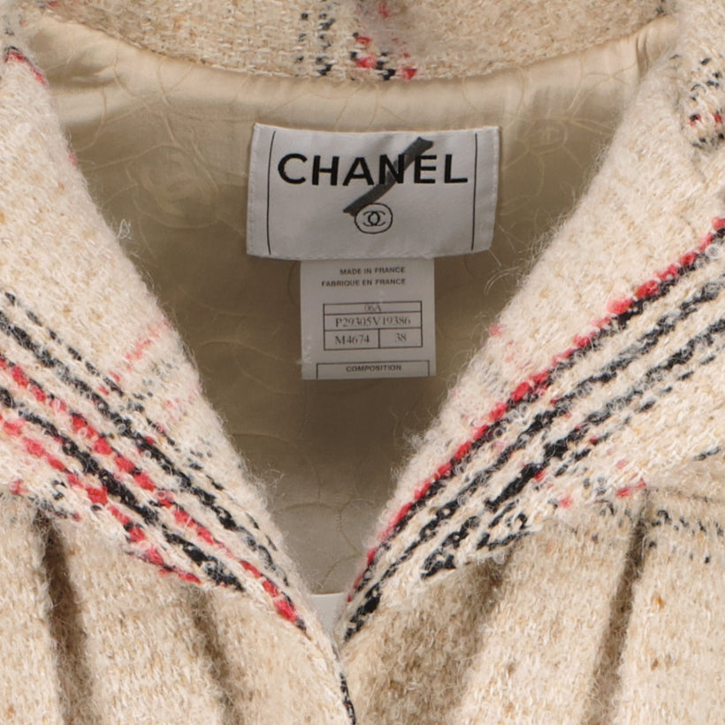 Chanel 06A Frosted Wool Tweed Duffle Coat - Size FR38