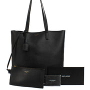 Saint Laurent Black Shopping N/S Leather Tote Bag