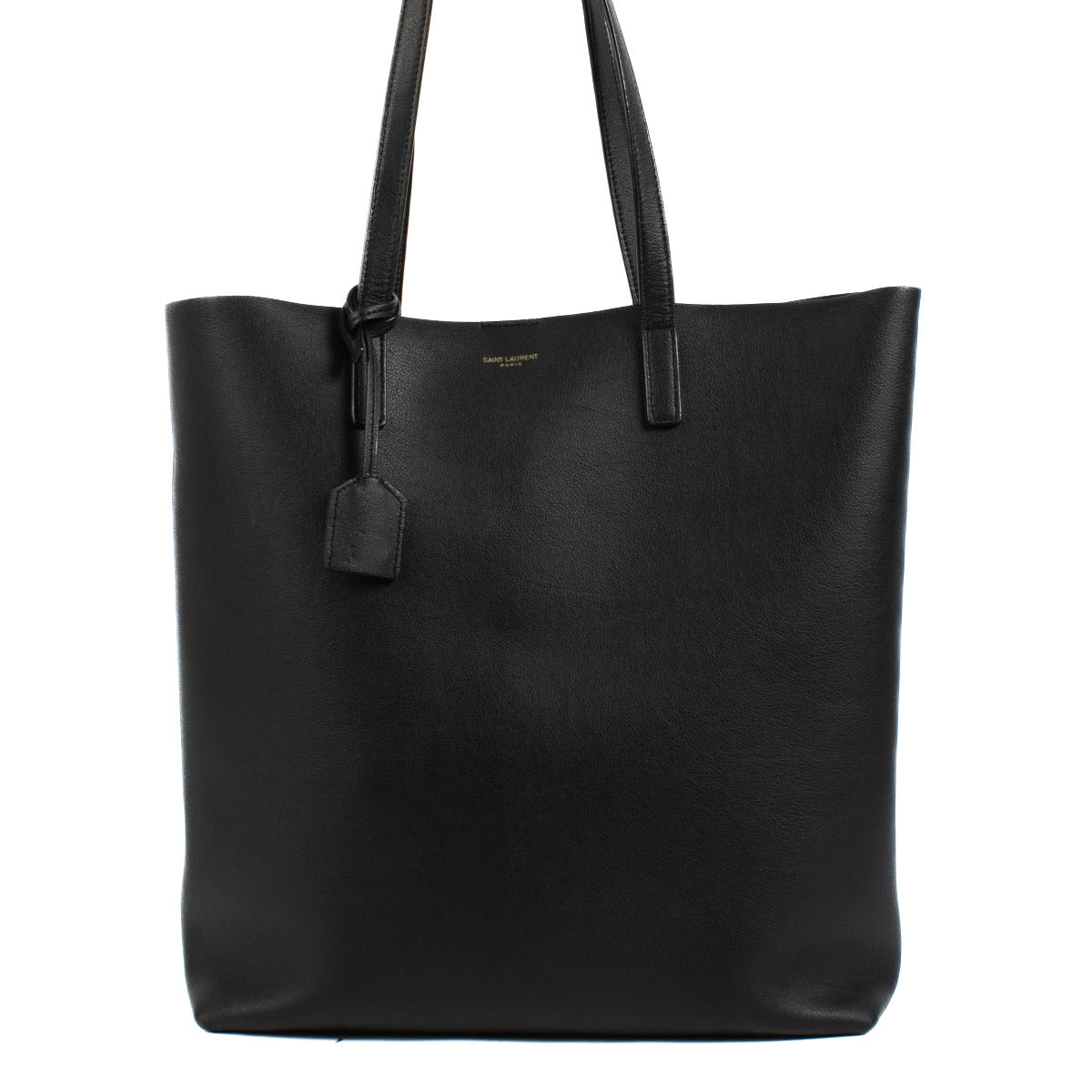 Saint Laurent Black Shopping N/S Leather Tote Bag